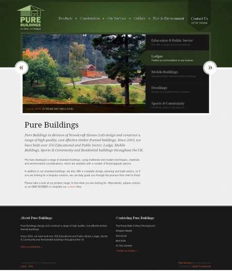 Screenshot of the Small Business Web Design website