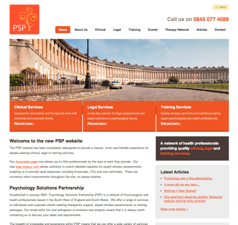 Screenshot of the Web Design & CMS for Bristol Firm website