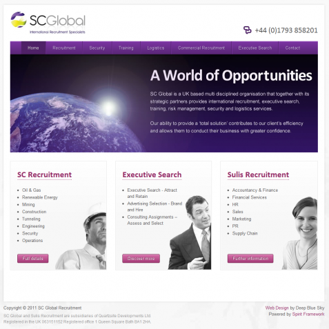 Screenshot of the Recruitment Website Design website