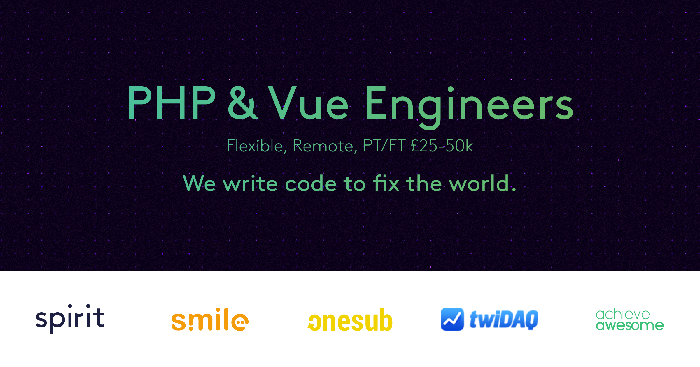 PHP & VueJS Engineers £2550k