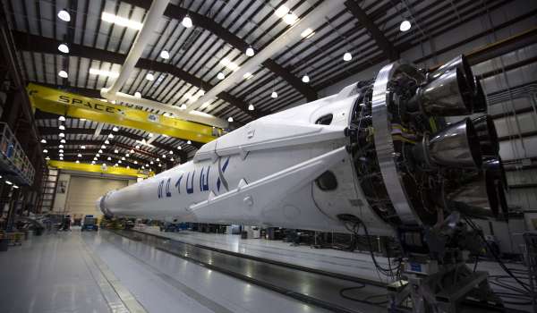 Spacex Rocket in Hanger